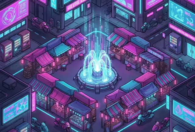 The Neon City biome in Turbo Tap Masters