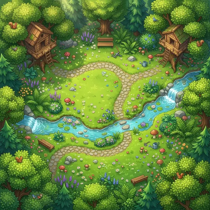 The Forest biome in Turbo Tap Masters