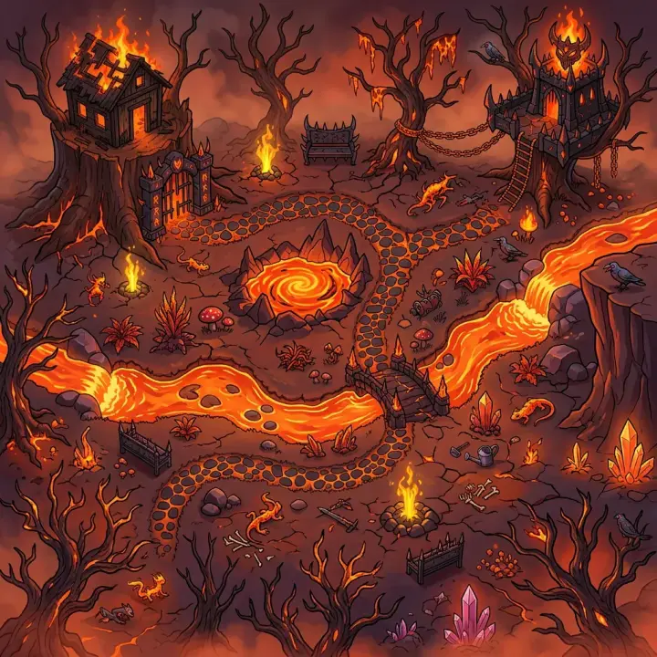 The Inferno biome in Turbo Tap Masters